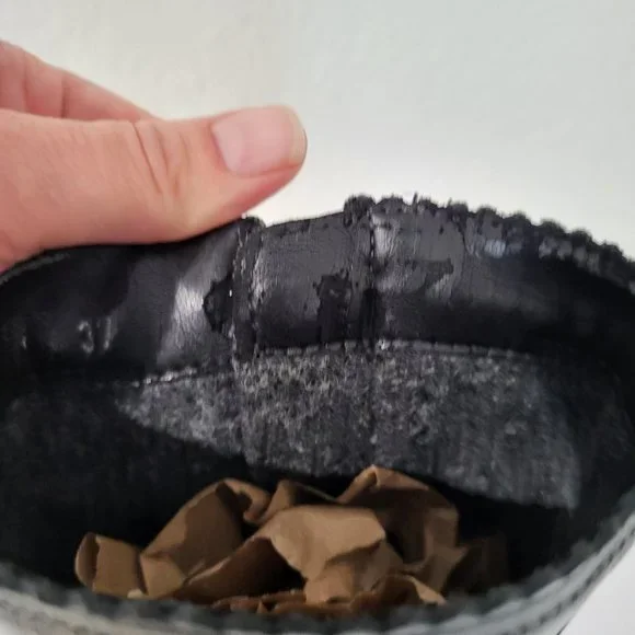 Janita Calf High Heeled Boots 22890, Black SZ 37 - Picture 13 of 15